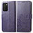 Leather Case Stands Flip Flowers Cover Holder S01D for Samsung Galaxy F02S SM-E025F Purple