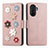 Leather Case Stands Flip Flowers Cover Holder S02D for Huawei Enjoy 50