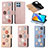 Leather Case Stands Flip Flowers Cover Holder S02D for Huawei Honor X6