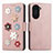 Leather Case Stands Flip Flowers Cover Holder S02D for Huawei Nova 10