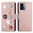 Leather Case Stands Flip Flowers Cover Holder S02D for Oppo K10 5G India