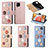 Leather Case Stands Flip Flowers Cover Holder S02D for Samsung Galaxy A42 5G