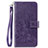 Leather Case Stands Flip Flowers Cover Holder S02D for Samsung Galaxy M10S Purple