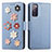 Leather Case Stands Flip Flowers Cover Holder S02D for Samsung Galaxy S20 FE (2022) 5G