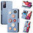 Leather Case Stands Flip Flowers Cover Holder S02D for Samsung Galaxy S20 FE (2022) 5G