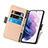 Leather Case Stands Flip Flowers Cover Holder S02D for Samsung Galaxy S23 Plus 5G