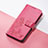 Leather Case Stands Flip Flowers Cover Holder S03D for Huawei Honor X9a 5G Hot Pink