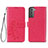 Leather Case Stands Flip Flowers Cover Holder S03D for Samsung Galaxy S22 Plus 5G