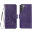 Leather Case Stands Flip Flowers Cover Holder S03D for Samsung Galaxy S22 Plus 5G