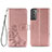 Leather Case Stands Flip Flowers Cover Holder S03D for Samsung Galaxy S22 Plus 5G