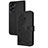 Leather Case Stands Flip Flowers Cover Holder Y01X for Huawei Honor 90 Lite 5G Black