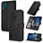 Leather Case Stands Flip Flowers Cover Holder Y01X for Motorola Moto E13