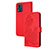 Leather Case Stands Flip Flowers Cover Holder Y01X for Motorola Moto E13 Red