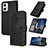 Leather Case Stands Flip Flowers Cover Holder Y01X for Motorola Moto G73 5G