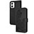 Leather Case Stands Flip Flowers Cover Holder Y01X for Motorola Moto G73 5G Black