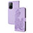 Leather Case Stands Flip Flowers Cover Holder Y01X for Oppo A95 5G Purple