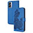 Leather Case Stands Flip Flowers Cover Holder Y01X for Realme V23 5G