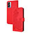 Leather Case Stands Flip Flowers Cover Holder Y01X for Realme V23 5G Red