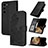 Leather Case Stands Flip Flowers Cover Holder Y01X for Samsung Galaxy S24 5G