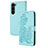 Leather Case Stands Flip Flowers Cover Holder Y01X for Samsung Galaxy S24 5G