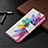 Leather Case Stands Flip Flowers Cover L01 Holder for Apple iPhone 14 Plus Colorful