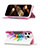 Leather Case Stands Flip Flowers Cover L01 Holder for Apple iPhone 16 Pro Max Pink