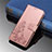 Leather Case Stands Flip Flowers Cover L01 Holder for Xiaomi Mi 11 Lite 5G NE Pink