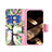 Leather Case Stands Flip Flowers Cover L02 Holder for Apple iPhone 15 Mixed