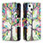 Leather Case Stands Flip Flowers Cover L03 Holder for Apple iPhone 13 Mini Mixed