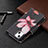 Leather Case Stands Flip Flowers Cover L03 Holder for Apple iPhone 14 Brown