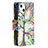 Leather Case Stands Flip Flowers Cover L03 Holder for Apple iPhone 14 Plus Mixed