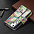 Leather Case Stands Flip Flowers Cover L03 Holder for Apple iPhone 15 Plus Mixed