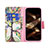 Leather Case Stands Flip Flowers Cover L03 Holder for Apple iPhone 15 Pro Max Mixed