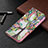 Leather Case Stands Flip Flowers Cover L03 Holder for Apple iPhone 15 Pro Max Mixed