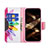 Leather Case Stands Flip Flowers Cover L03 Holder for Apple iPhone 16 Pro Max Pink