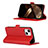 Leather Case Stands Flip Flowers Cover L16 Holder for Apple iPhone 15