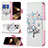 Leather Case Stands Flip Flowers Cover Z02 Holder for Apple iPhone 14 Pro Max Mixed