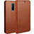 Leather Case Stands Flip Holder Cover for Oppo R17 Pro Orange