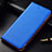 Leather Case Stands Flip Holder Cover for Samsung Galaxy A6s Blue