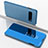 Leather Case Stands Flip Holder Mirror Cover for Samsung Galaxy S10 5G Sky Blue