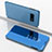 Leather Case Stands Flip Holder Mirror Cover for Samsung Galaxy S10e Sky Blue