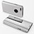 Leather Case Stands Flip Mirror Cover Holder for Apple iPhone 6 Plus Silver