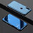 Leather Case Stands Flip Mirror Cover Holder for Huawei Enjoy 9 Blue