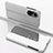 Leather Case Stands Flip Mirror Cover Holder for Huawei Honor 50 5G Silver