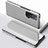 Leather Case Stands Flip Mirror Cover Holder for Huawei Honor Magic V 5G Silver