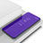 Leather Case Stands Flip Mirror Cover Holder for OnePlus 7T Purple