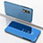 Leather Case Stands Flip Mirror Cover Holder for OnePlus Nord 2 5G Blue