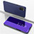 Leather Case Stands Flip Mirror Cover Holder for Samsung Galaxy A02s Purple