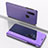 Leather Case Stands Flip Mirror Cover Holder for Samsung Galaxy A20