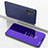 Leather Case Stands Flip Mirror Cover Holder for Samsung Galaxy A32 4G Purple